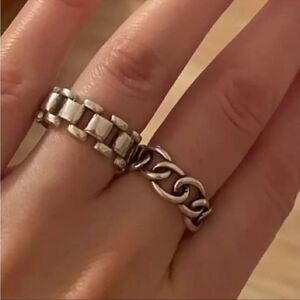 #16 SET of Two 925 Sterling Silver Rings